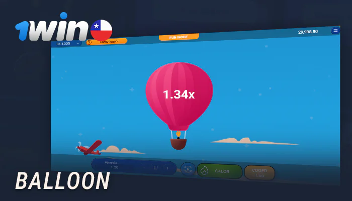 Apuestas al juego Balloon en el casino 1Win Chile